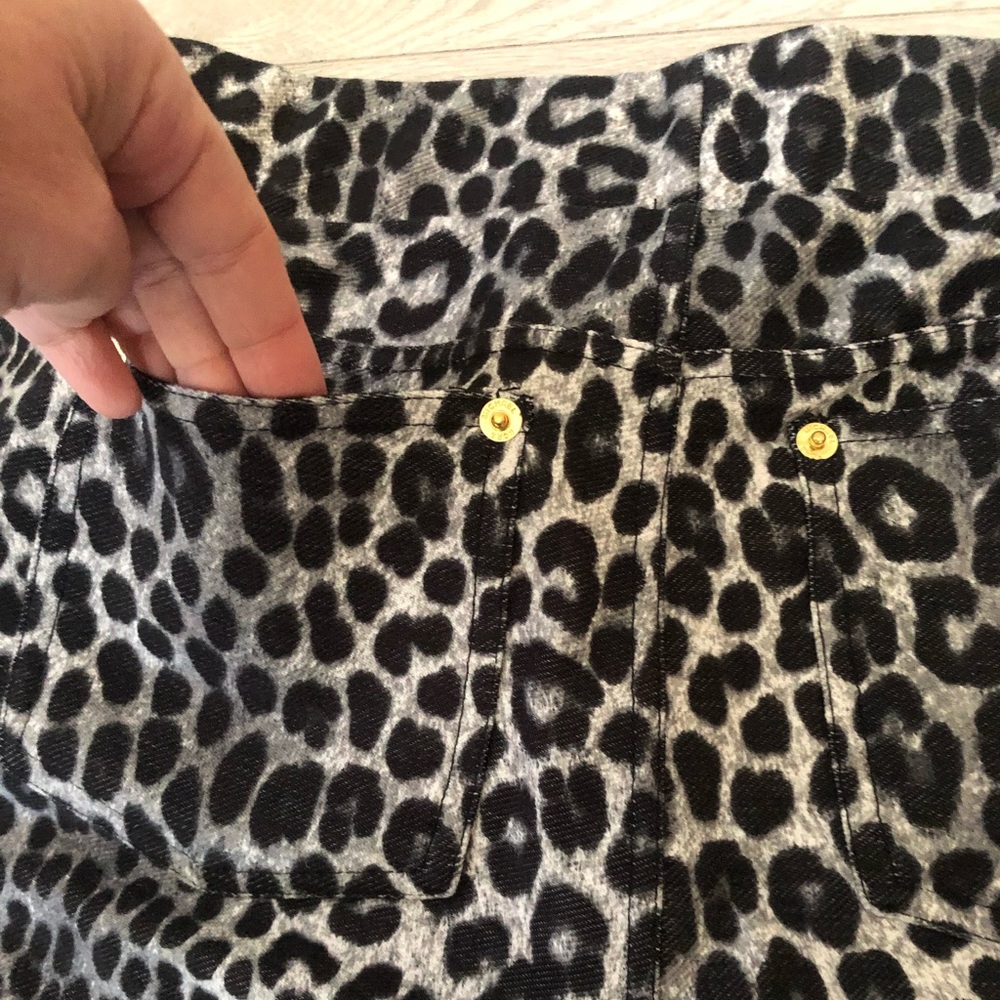 Michael Kors Leopard Print Stretch Skinny Leggings Pull-on Pants - Picture 9 of 16